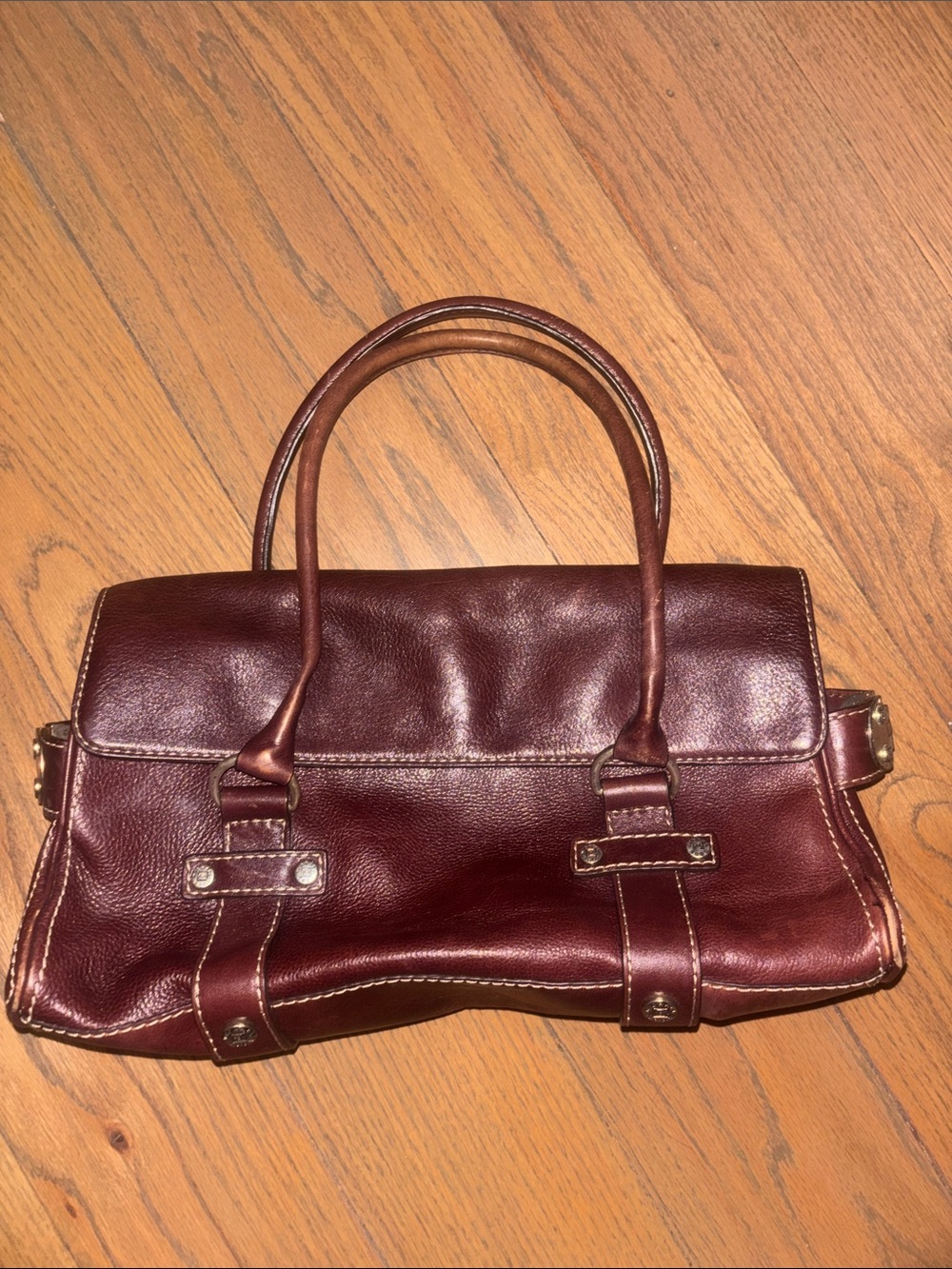 Michael Kors Burgundy Leather Satchel